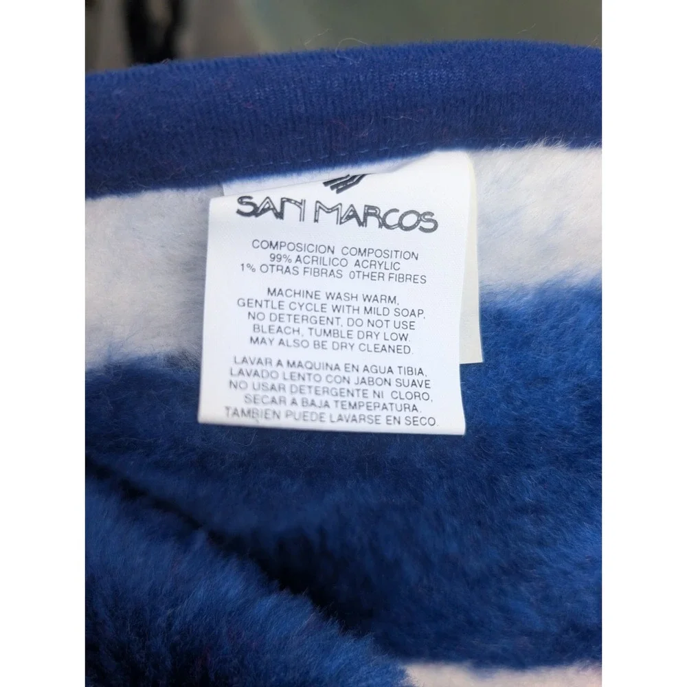 San Marcos New York Giants Stadium Lap Throw Blanket NFL Red Blue White 59